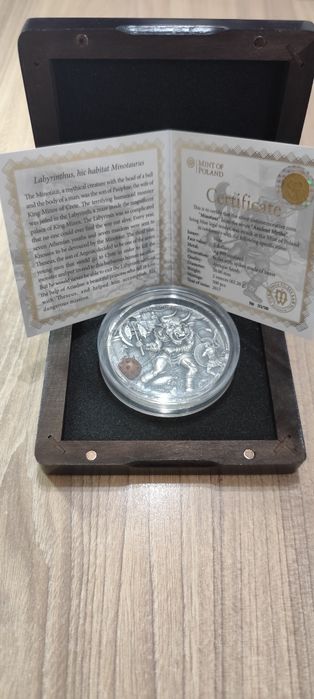 2017 г сребърна монета "Минотавър " от серията АНТИЧНИ МИТОВЕ