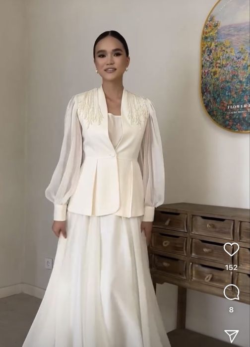 Платье двойка с бисером