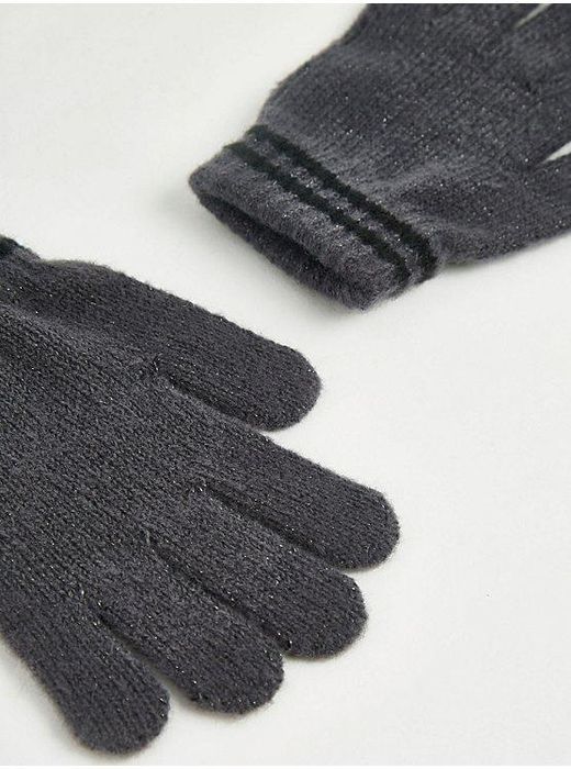 шапка с ръкавици, плетени