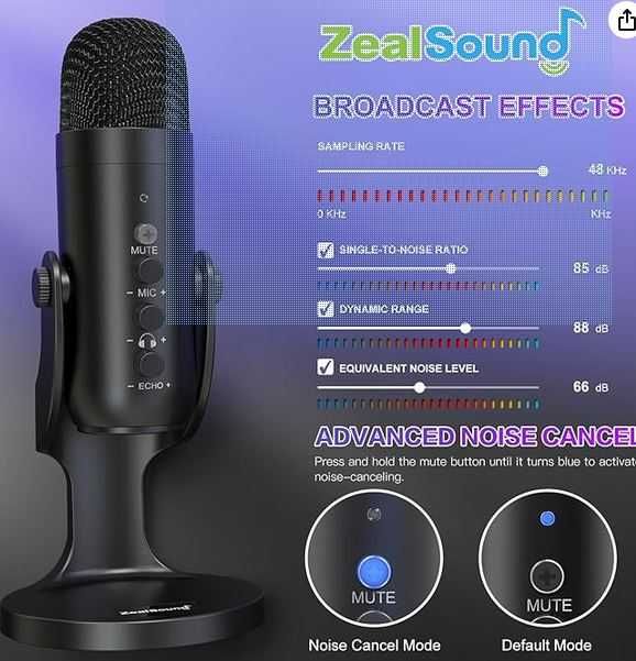 Microfon Streaming Studio Podcast cu anulare zgomot - nou!