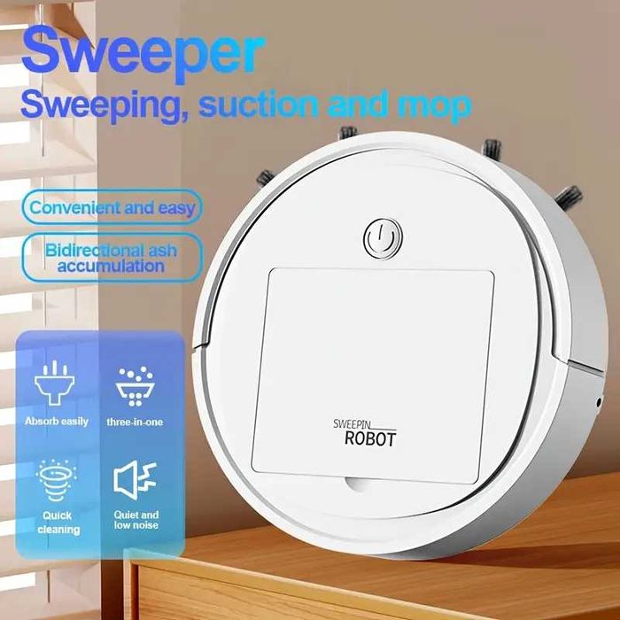 Aspirator robot inteligent – aspirare și mop, fără fir, reîncărcabil