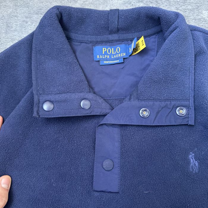 Polar Polo Ralph Lauren Performance bleumarin fleece pulover mărimea L