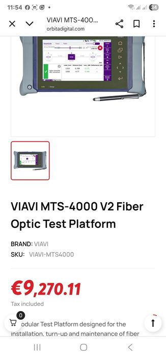 Viavi MTS 4000 tester fibra optica