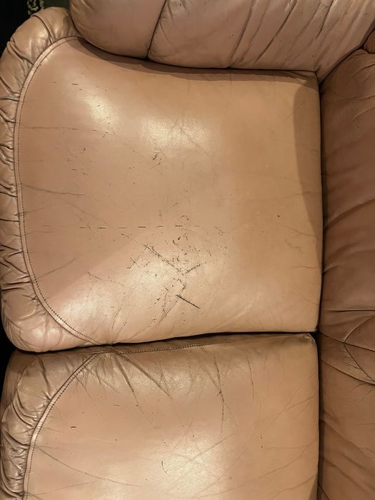 Комплект дивани естествена кожа