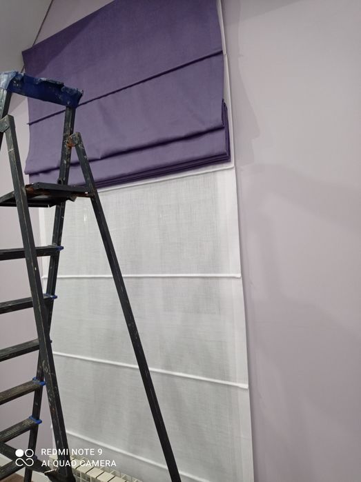 Установка гардин ролшторы