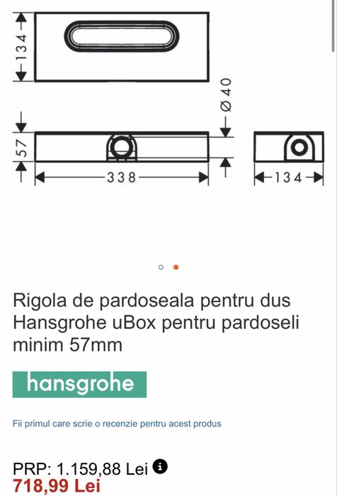 Vand U Box hansgrohe rigola dus