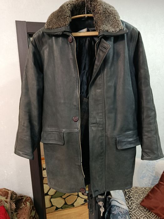 Куртка кожаная утеплённая
