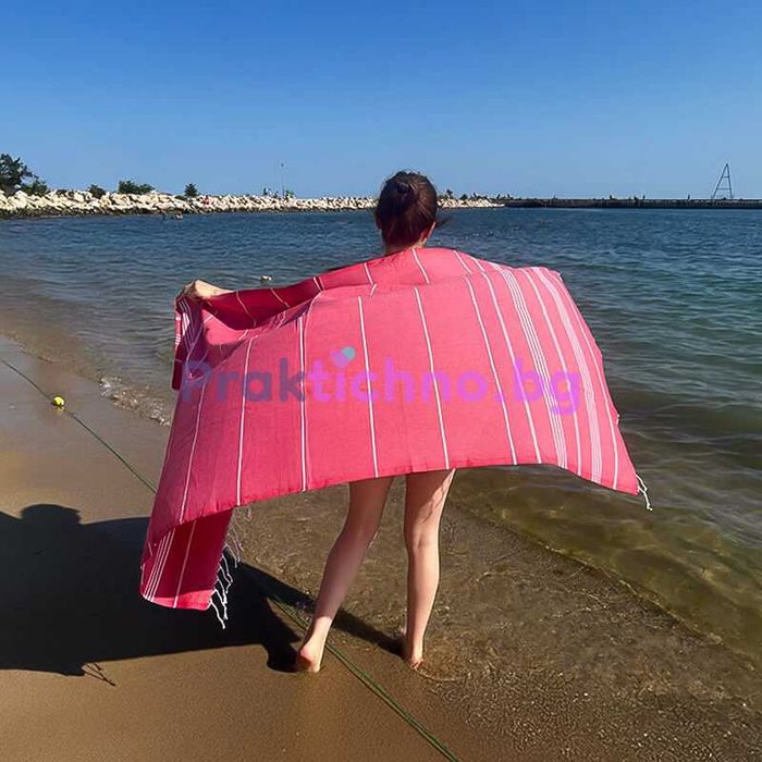 Плажна кърпа, хавлия, ПЕЩЕМАЛ 100% памук, 100х180 см