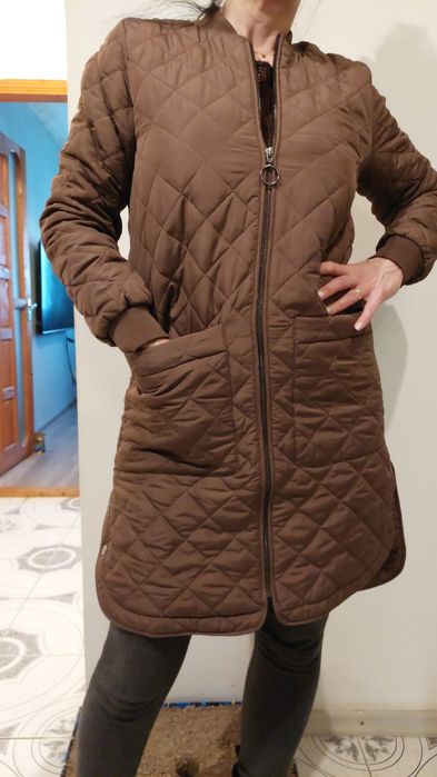 Geaca lunga ciocolatie