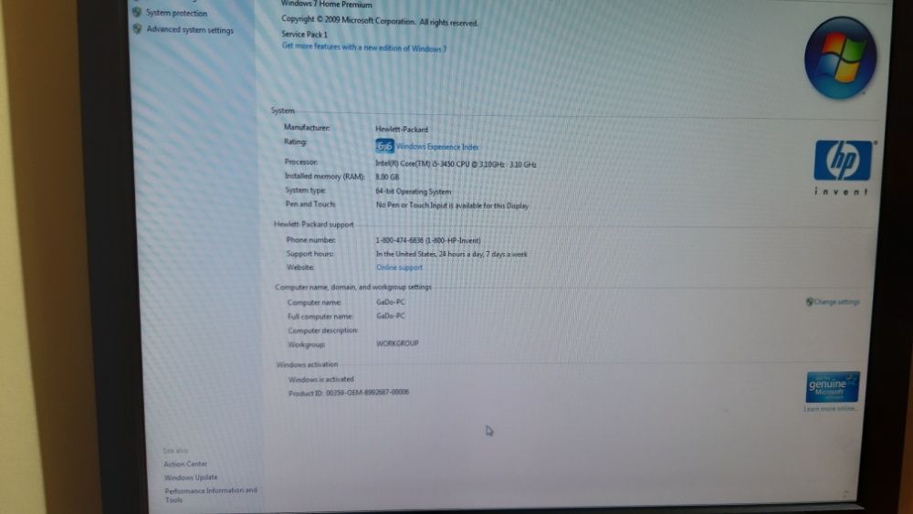 Calculator Intel Core i5-3450 CPU 3.10 GHz