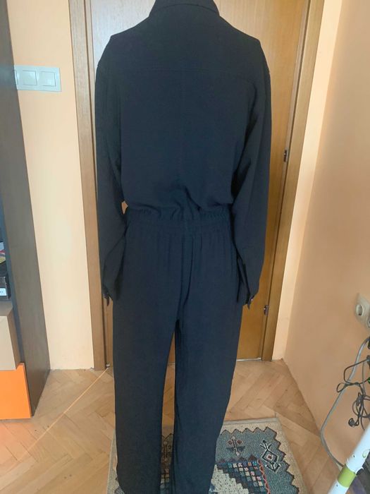 Черен гащеризон Zara с ефектен цип, размер S/M