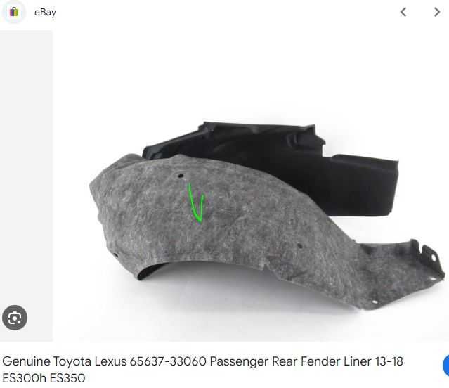 Подкрылок передний задний от