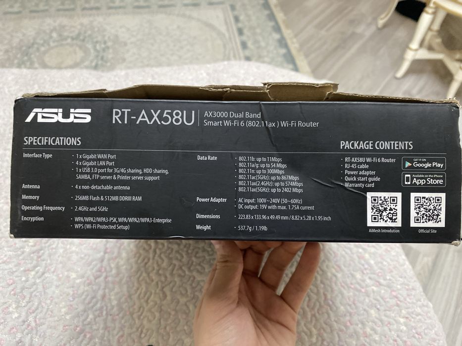 ASUS RT-AX58U (AX3000) Wi-Fi 6 роутер.