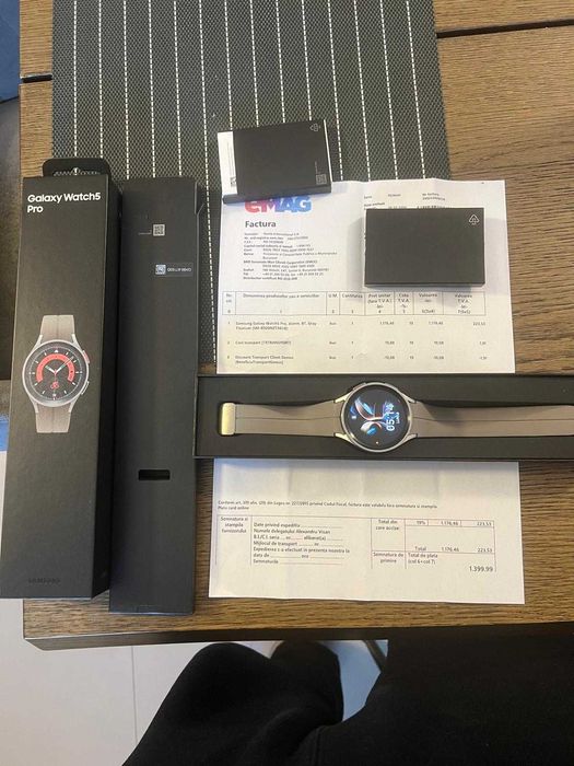 Ceas Smarthwach , Samsung Galaxy Watch 5 PRO in garantie
