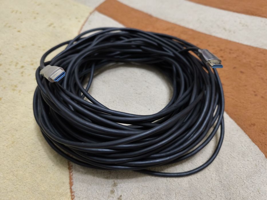 Cablu HDMI Optic Activ (AOC) 30m – Suport 4K/60Hz, Ideal Proiector/Gam