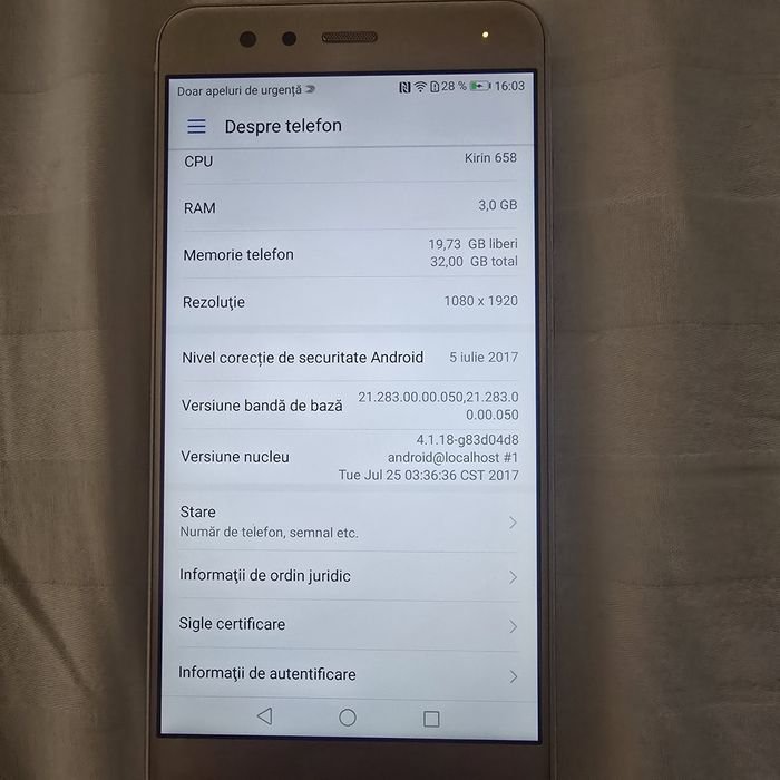 Telefon Huawei P10 Lite, Dual Sim, 32GB, 4G, Gold