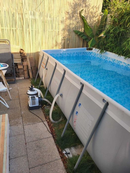 Piscina Bestway Power Steel 4.04m x 2.01m x 1m pompa filtrare nisip Intex inclusa in pret