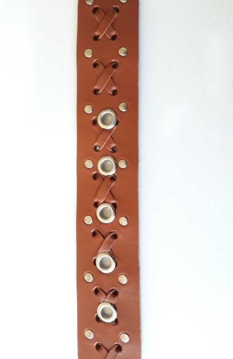 Curea piele naturala maro catarama lata