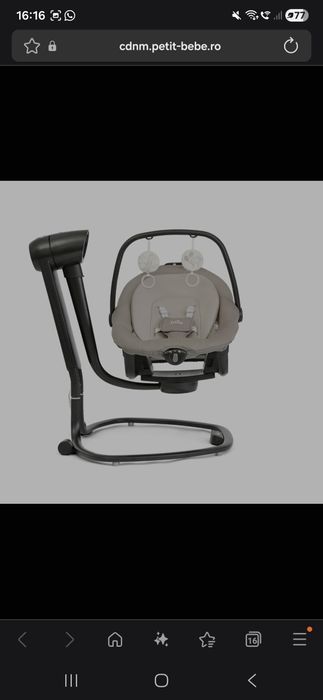 Joie - Leagan si balansoar rotativ Serina 2 in 1, Hazelnut