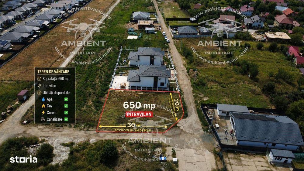 TEREN INTRAVILAN 650 mp, VASLUI zona Cartier case ST. METEO;