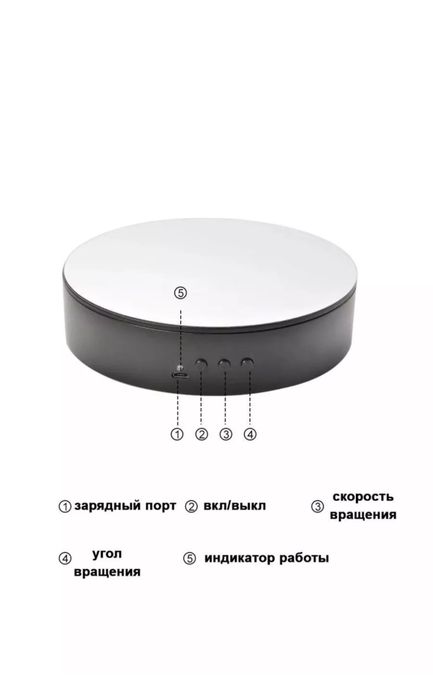 Вращающийся подиум, витрина настольная для предметной съемки