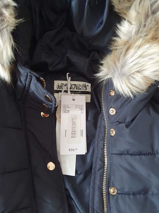 Vand geaca bleumarin noua, mar. L