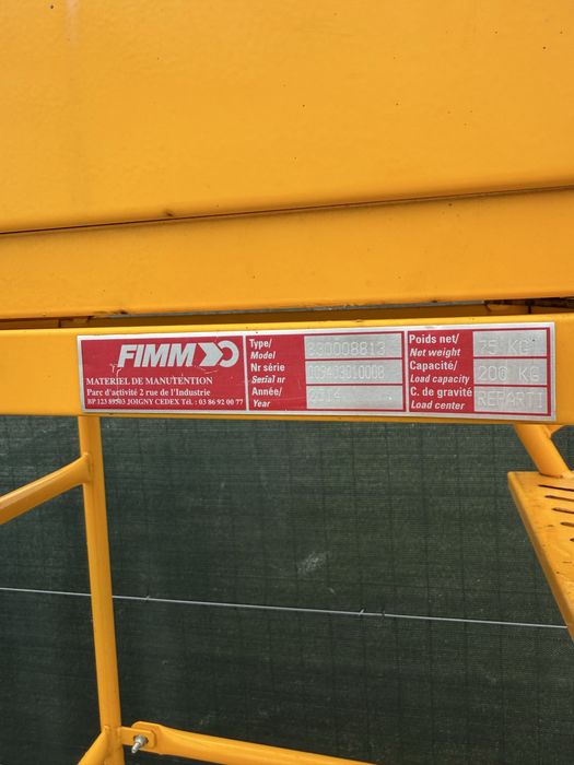 Scară mobilă industrială FIMM – platformă lucru, 200 kg