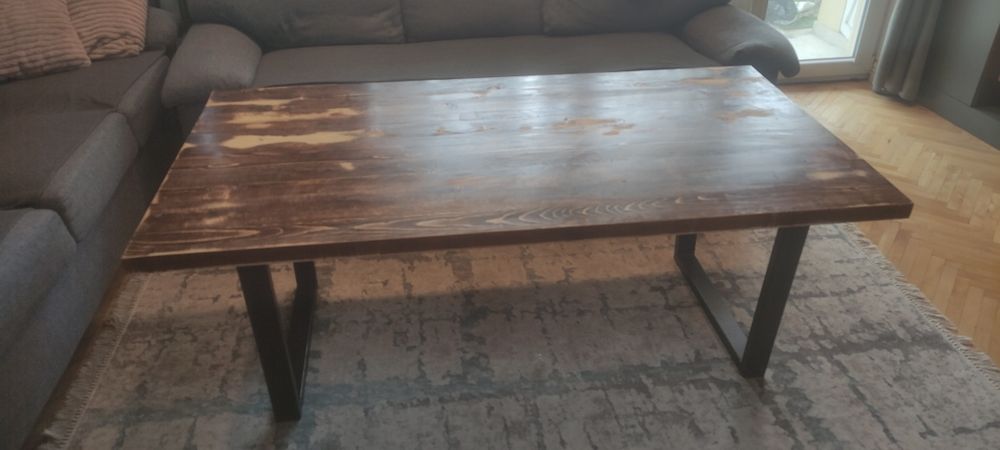 маса масив и метал