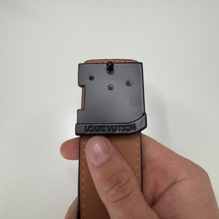 *PIELE* Curea LV Catarama Neagra Pattern Neagra 110cm Livrare 24-48h Verificare Colet Inclus