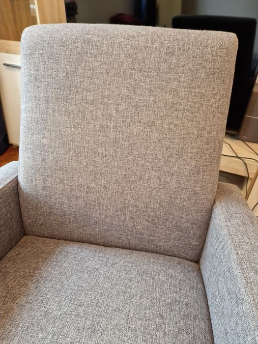 Fotoliu + taburet gri GEDVED Jysk