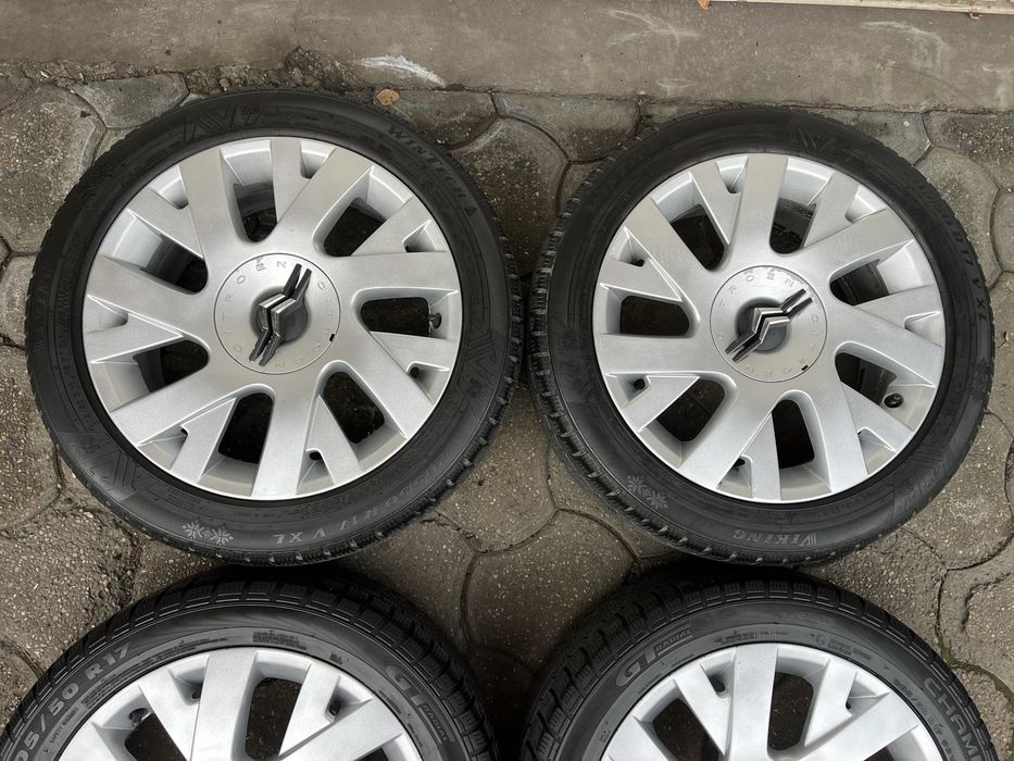 Jante aliaj 4x108, anvelope 205/50 R17 Citroen C3, C4, C5, Xsara