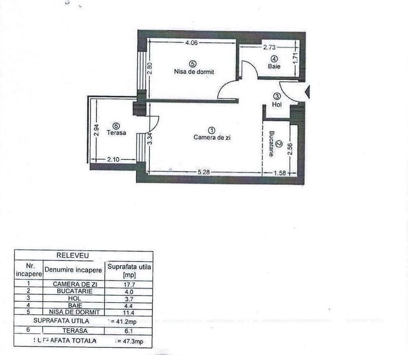 2 camere, etajul 3, bloc cu lift - langa Padurea Verde