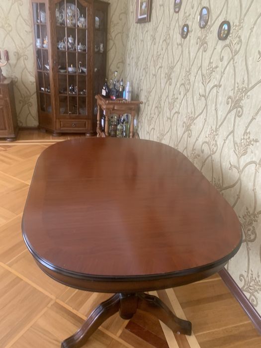 стулья стол  овальный дубвый раздвижной
