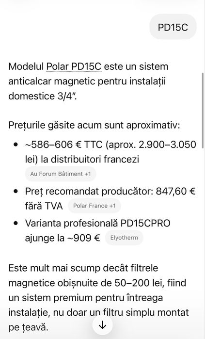 Vand filtru apa anticalcar magnetic PD 15C