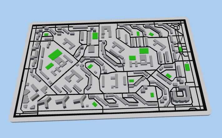 3D карта города / 3D shahar maketi — модель города на заказ