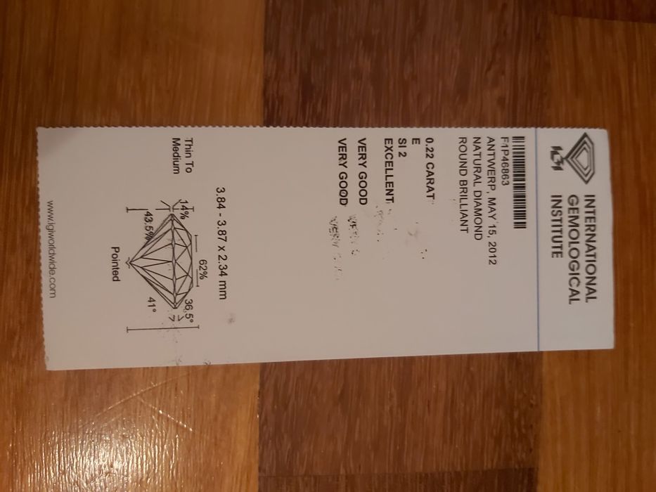 Inel diamant 0.22 + 0.13 carate