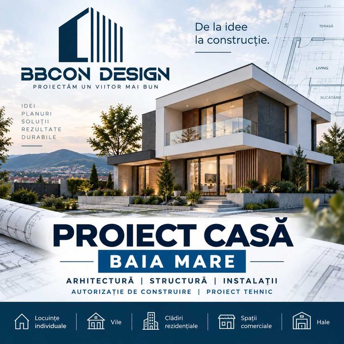 Proiectare case Baia Mare | PAC + Proiect Tehnic | BBCON DESIGN