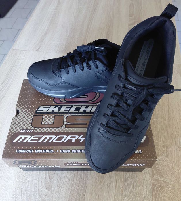 Нови мъжки обувки skechers от естествена кожа