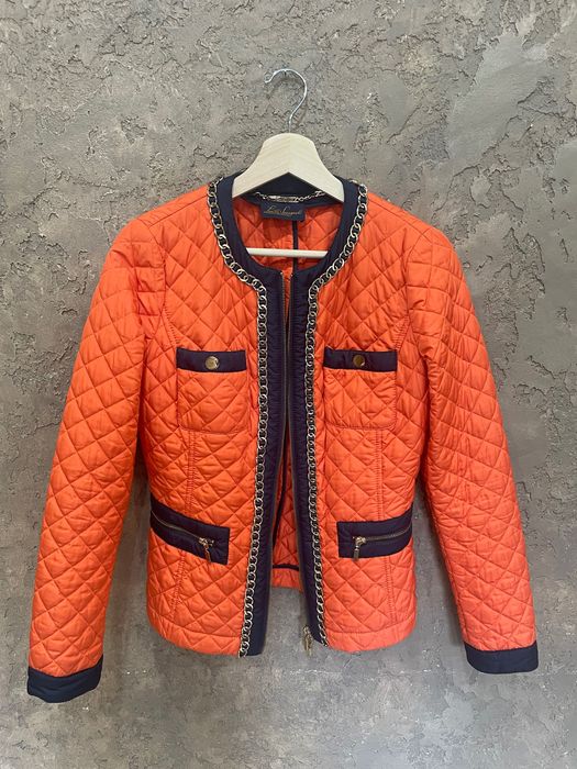 Пролетни якета - оранжево и черно от естествена кожа