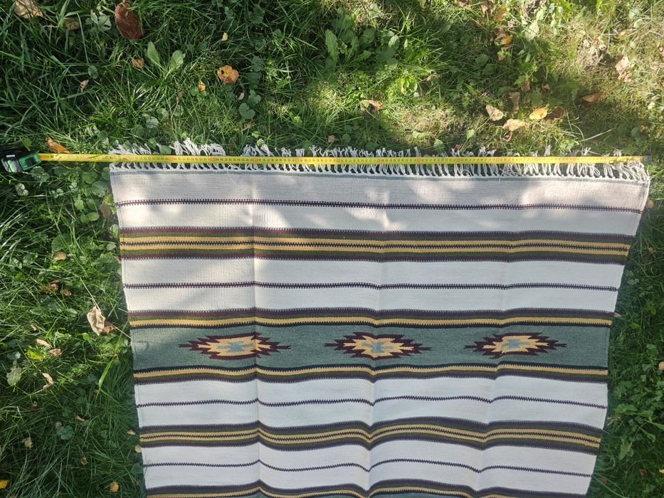 Covor tradițional Bucovina, lână, lucrat manual, nou – 200×135 cm