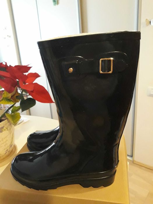 Cizme ploaie Anglia marime 38 Noi cu lana in interior