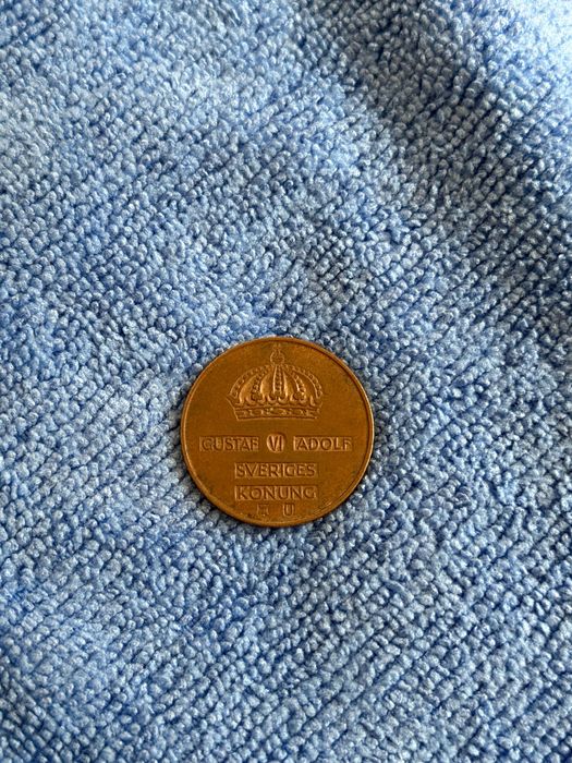 Монета Швеция 5 Йоре 1965 Густаф Адолф Шведска Gustaf  VI Adolf