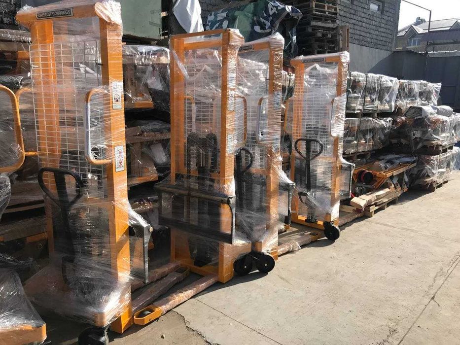 Штабелер гидравлический 2 тонны 1.6 метра (ручная кара) рохля