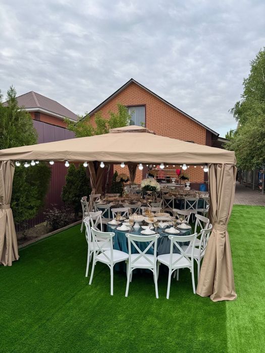 Прокат посуды, столы и шатер