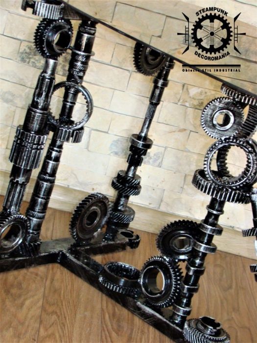 Masa model 1 stil industrial ,masuta de cafea STEAMPUNK, Unicat!
