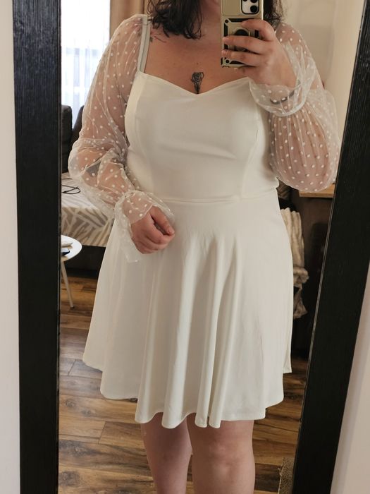 Rochie alba eleganta