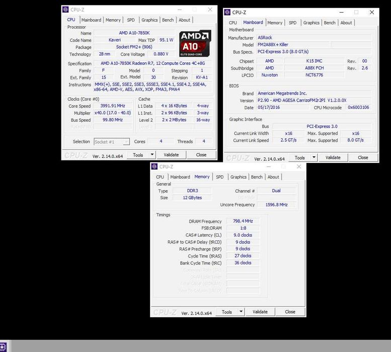 Дънна платка ASRock Fatal1ty FM2A88X+ Killer + процесор А10-7850К