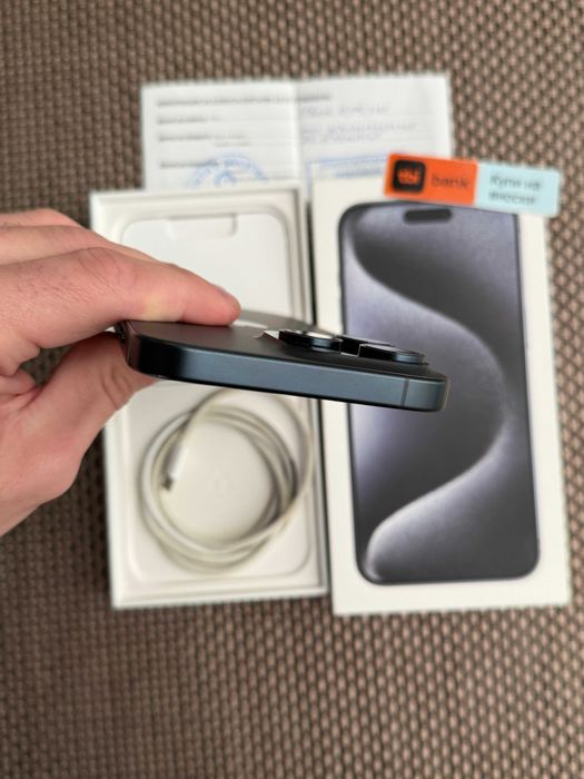 КАТО НОВ! iPhone 15Pro MAX Лизинг от 50лв/м blue Titanium 256 син ГАР