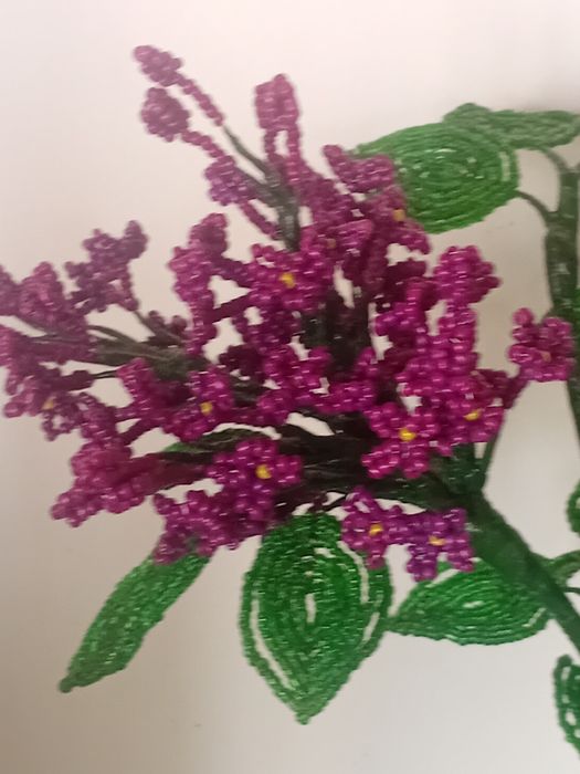 Сирень из бисера ручной работы