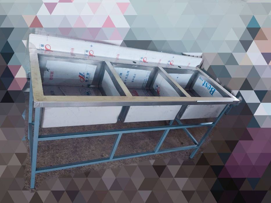 Моечная ванна с 3 секции moyka nerjavryka 3 tali